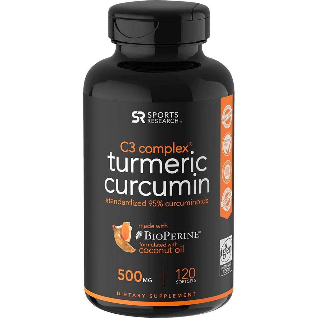 (READY STOCK)Sports Research Turmeric Curcumin w Organic Coconut Oil
