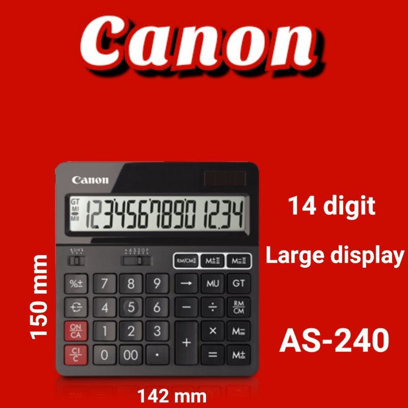 Canon AS240 14 digit desktop calculator Shopee Malaysia