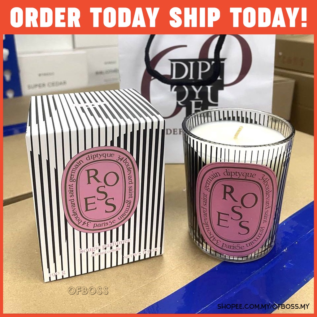 Diptyque Roses Limited Edition 190g Scented Candle Shopee Malaysia