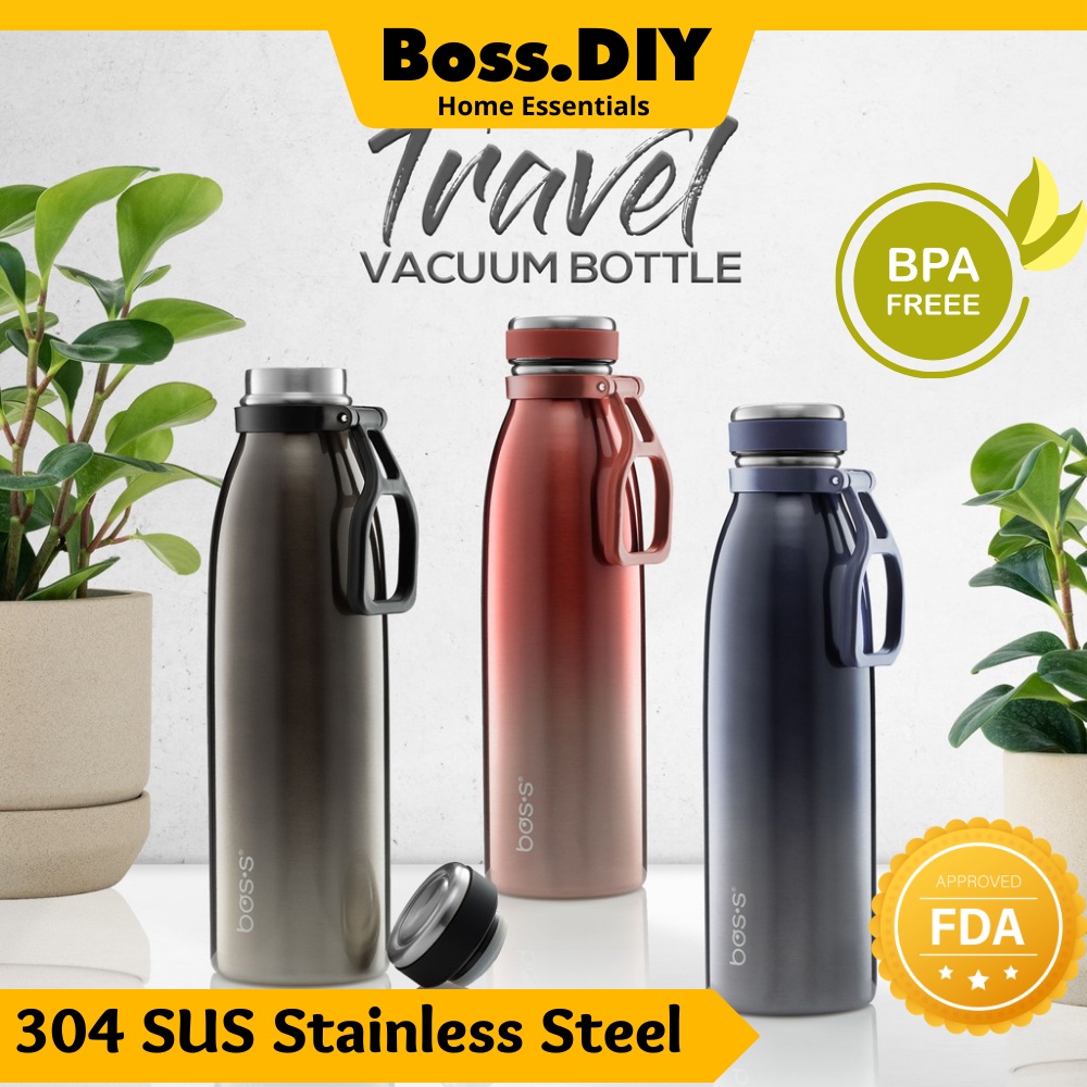 BOS'S Travel Vacuum Bottle 1000ml / 750ml / 500ml【304 SUS Stainless