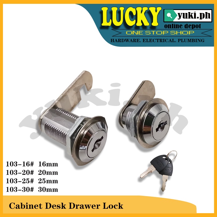 103 DRAWER LOCK WITH 2 KEYS (16/20/25/30MM) Shopee Malaysia