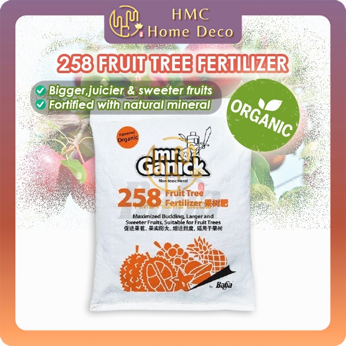 HMC BABA Mr Ganick 258 Organic Fruit Tree Fertilizer (3kg) Baja Buah