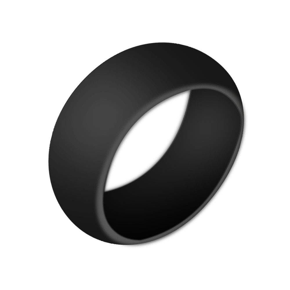 Women Men Silicone Rubber Rings For Engagement Wedding Black Affordable