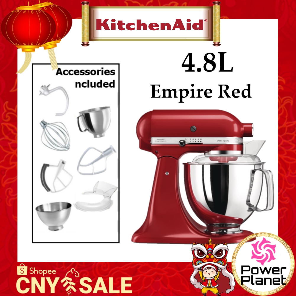 Kitchenaid Artisan Stand Mixer 5KSM175PSBER 4.8L (Empire Red) Shopee Malaysia