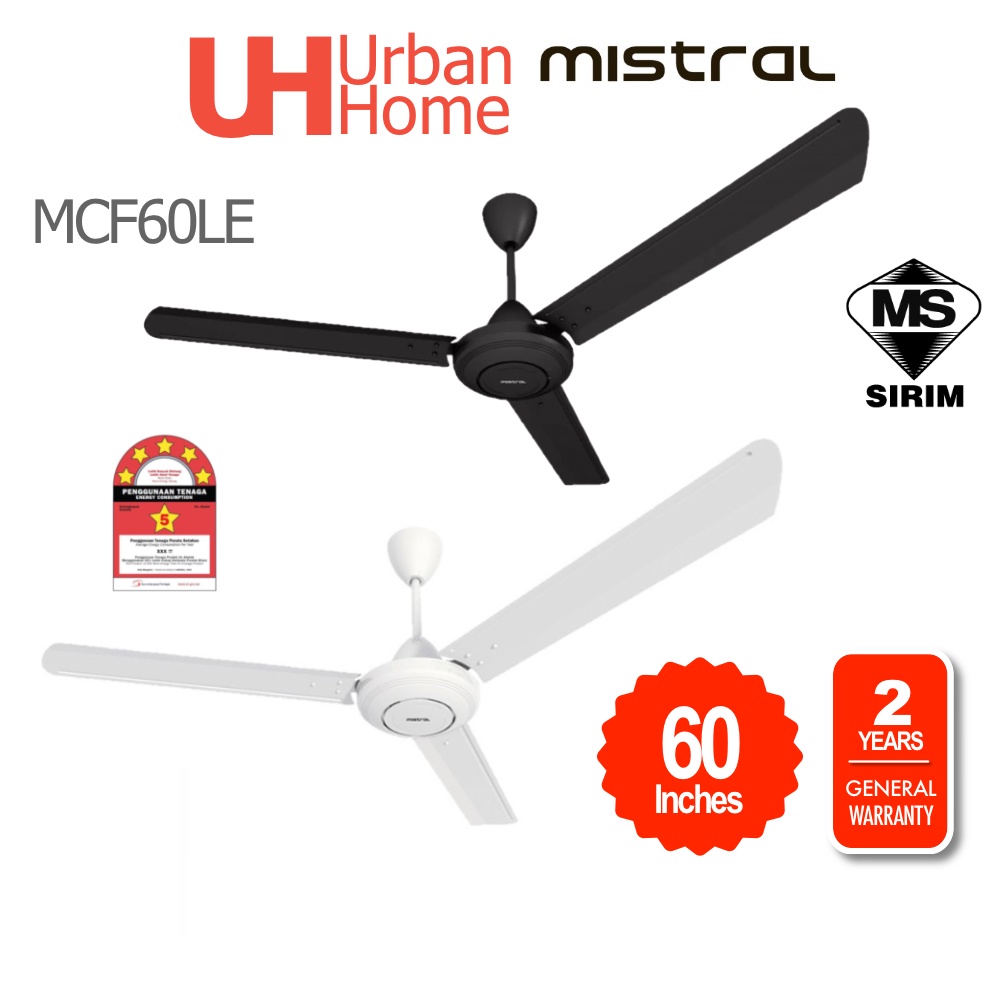 Mistral Ceiling Fan 3 Blades With Electronic Regulator 60 Mcf60le