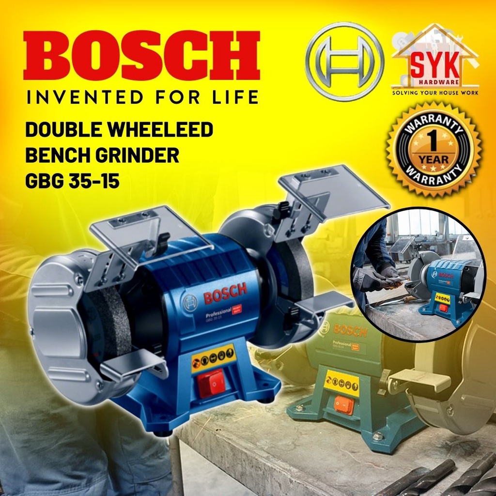 SYK BOSCH GBG 3515 GBG3515 Double Wheel Bench Grinder Machine Stone