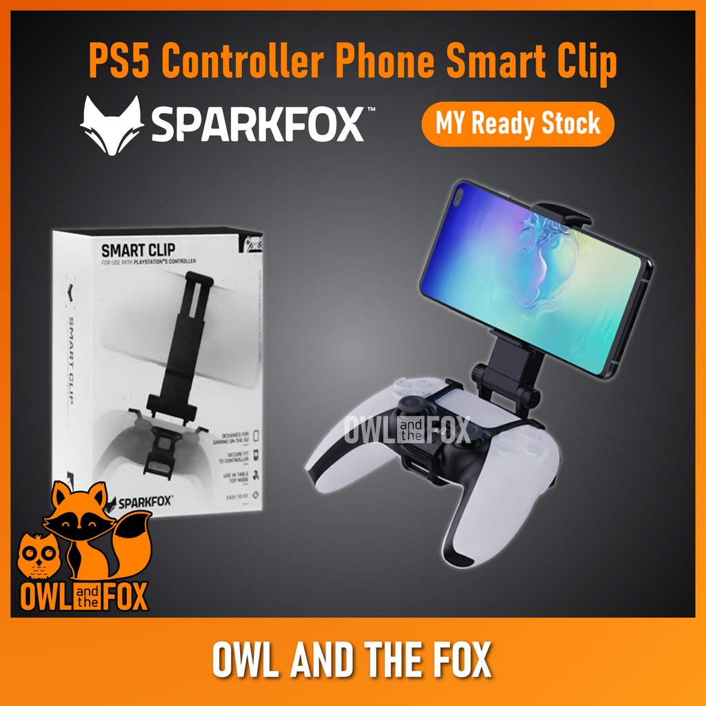 Sparkfox PS5 DualSense Controller Smart Phone Clamp Clip Holder Grip Mount Stand Bracket Angle