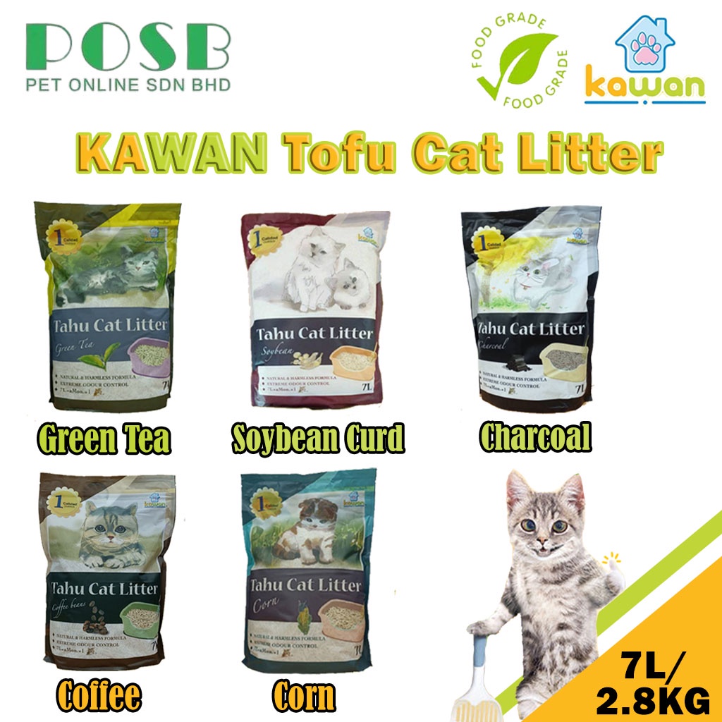 KAWAN Tofu Cat Litter 7L (2.8kg) / Tahu Cat Litter 7L / Tofu Premium