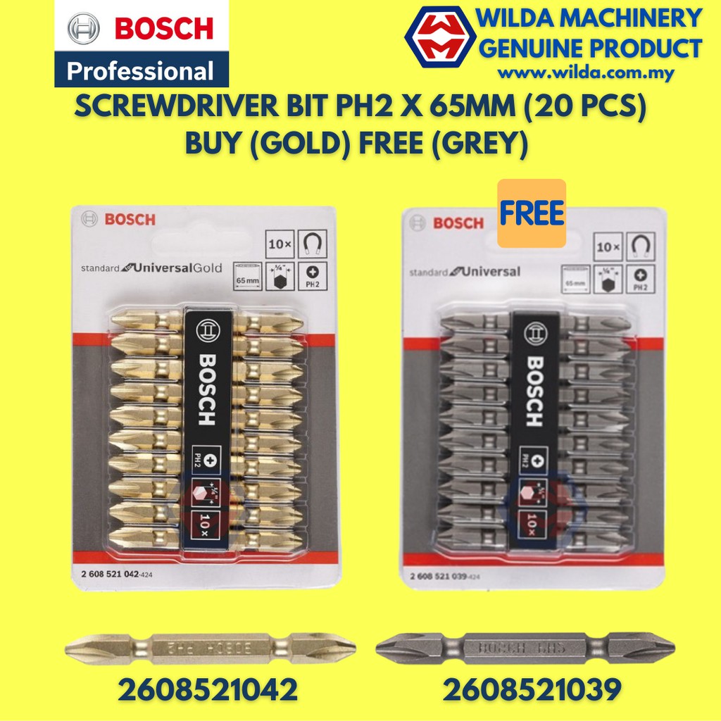 BOSCH Double Ended Screwdriver Bits 10PCS 2608521039 & 10PCS 2608521042