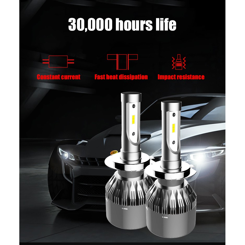 C6 Led Headlights Led Light Bulb Wira/Viva/Myvi/Alza/KELISA Shopee