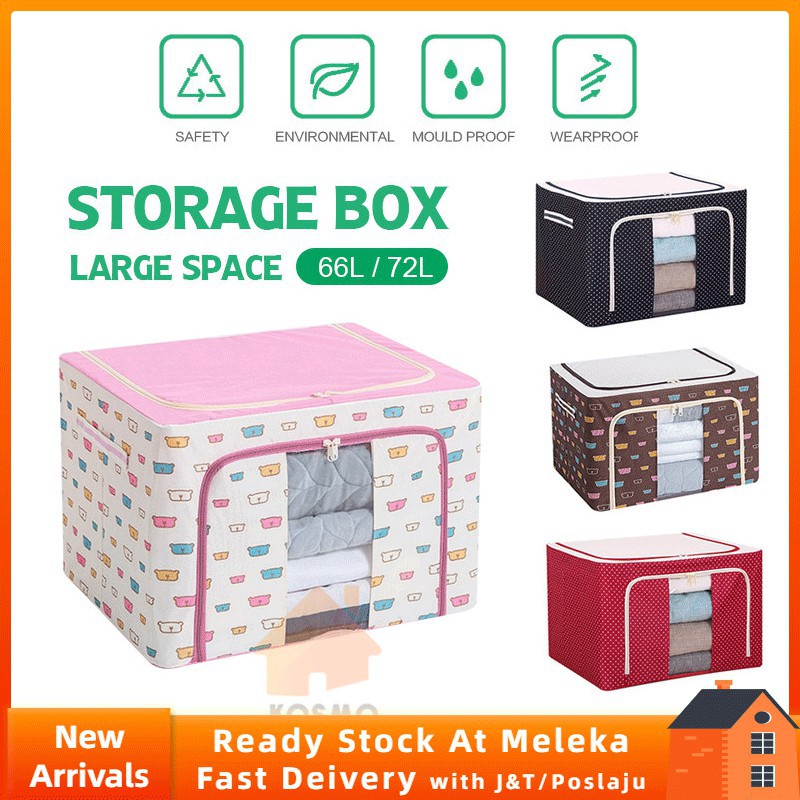 storage box 💥Ready Stock💥66L/72L Clothes Organization Box Large