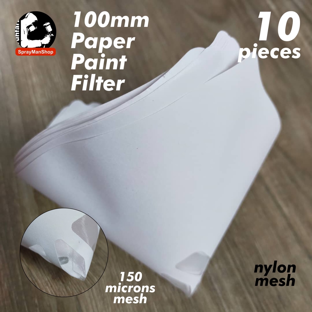 Paper Paint Filter (10pcs)100mm 150 Microns Nylon Mesh 10 pcs Pack