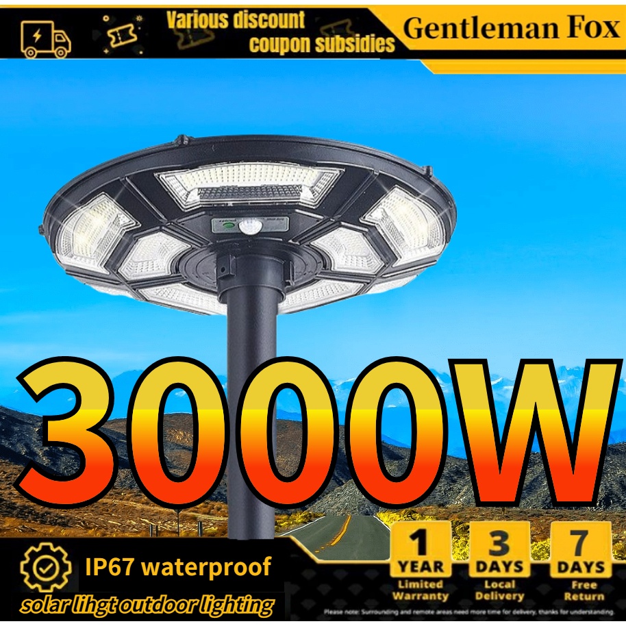 🔥Ready Stock🔥Solar street light 3000W Lampu solar outdoor lighting IP67