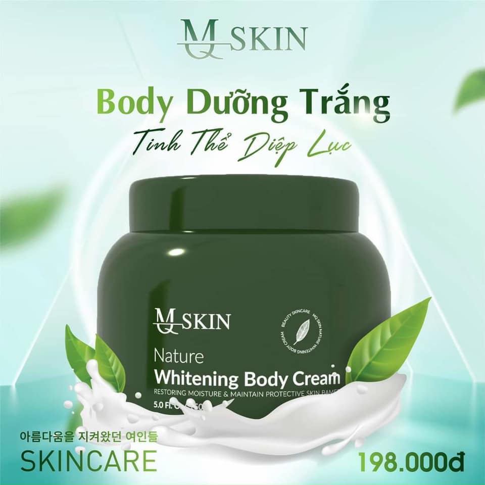 Effective Body Chlorophyll Whitening Body Cream Mq Skin Cosmetics 150g