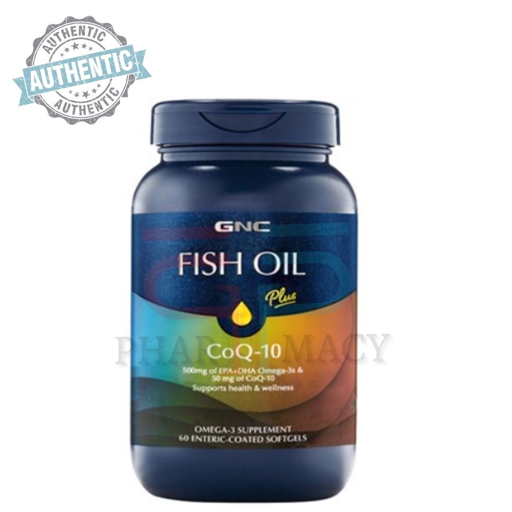 GNC Fish Oil Plus CoQ10 (60 EntericCoated Softgel) Shopee Malaysia