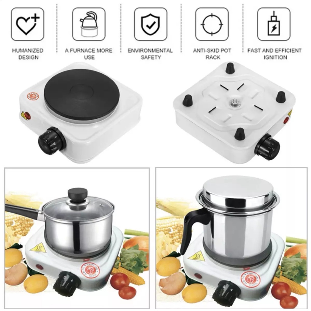 1000w Dapur Elektrik Portable Stove Electric Cooking Mini Hotplate