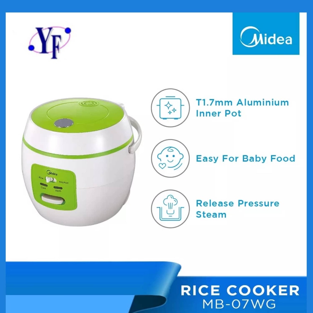 MIDEA 0.8L MINI JAR RICE COOKER MB07OB/07WG Shopee Malaysia