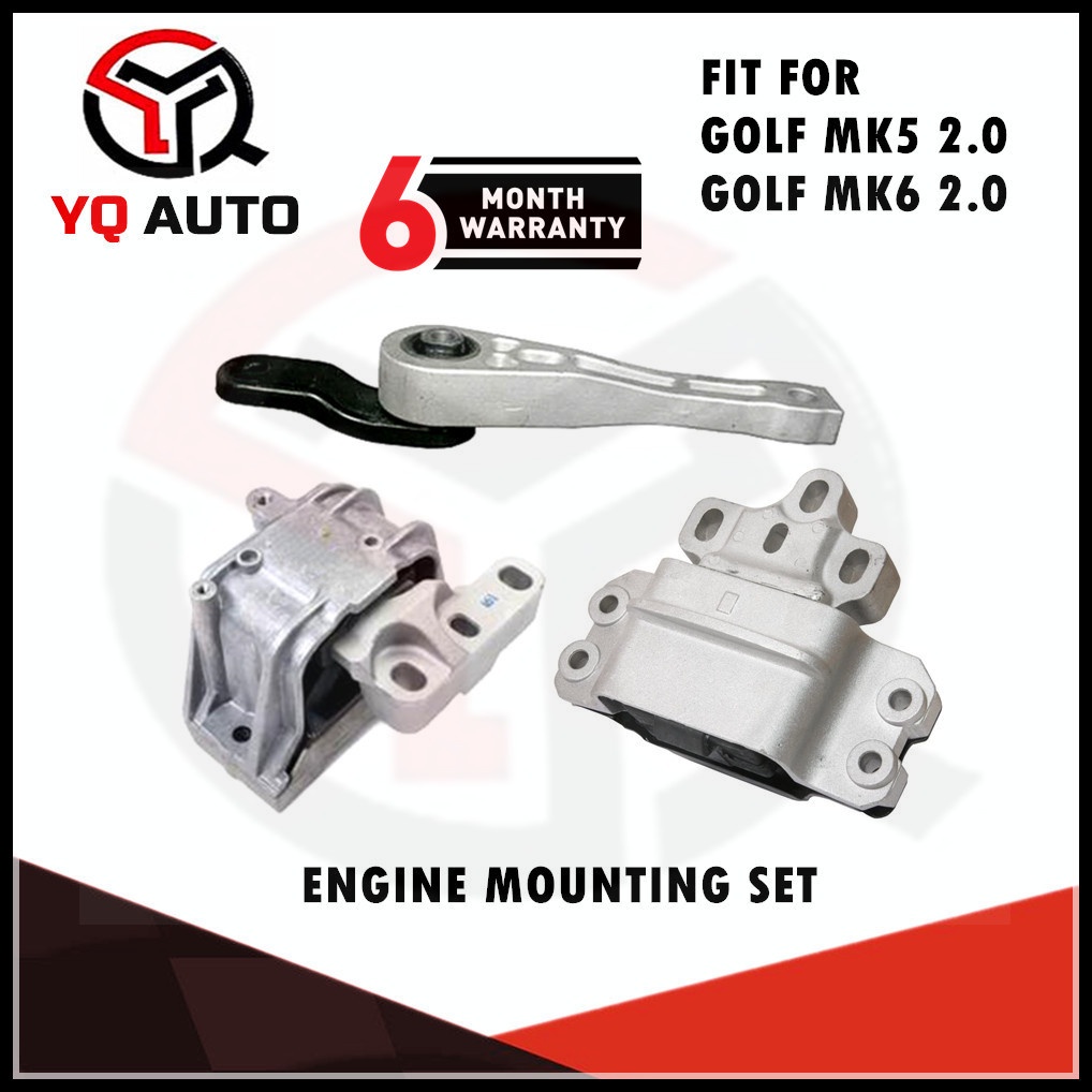 VOLKSWAGEN GOLF GTI MK5 MK6 2.0 ENGINE MOUNTING SET (3 PIECE) (6 MONTHS