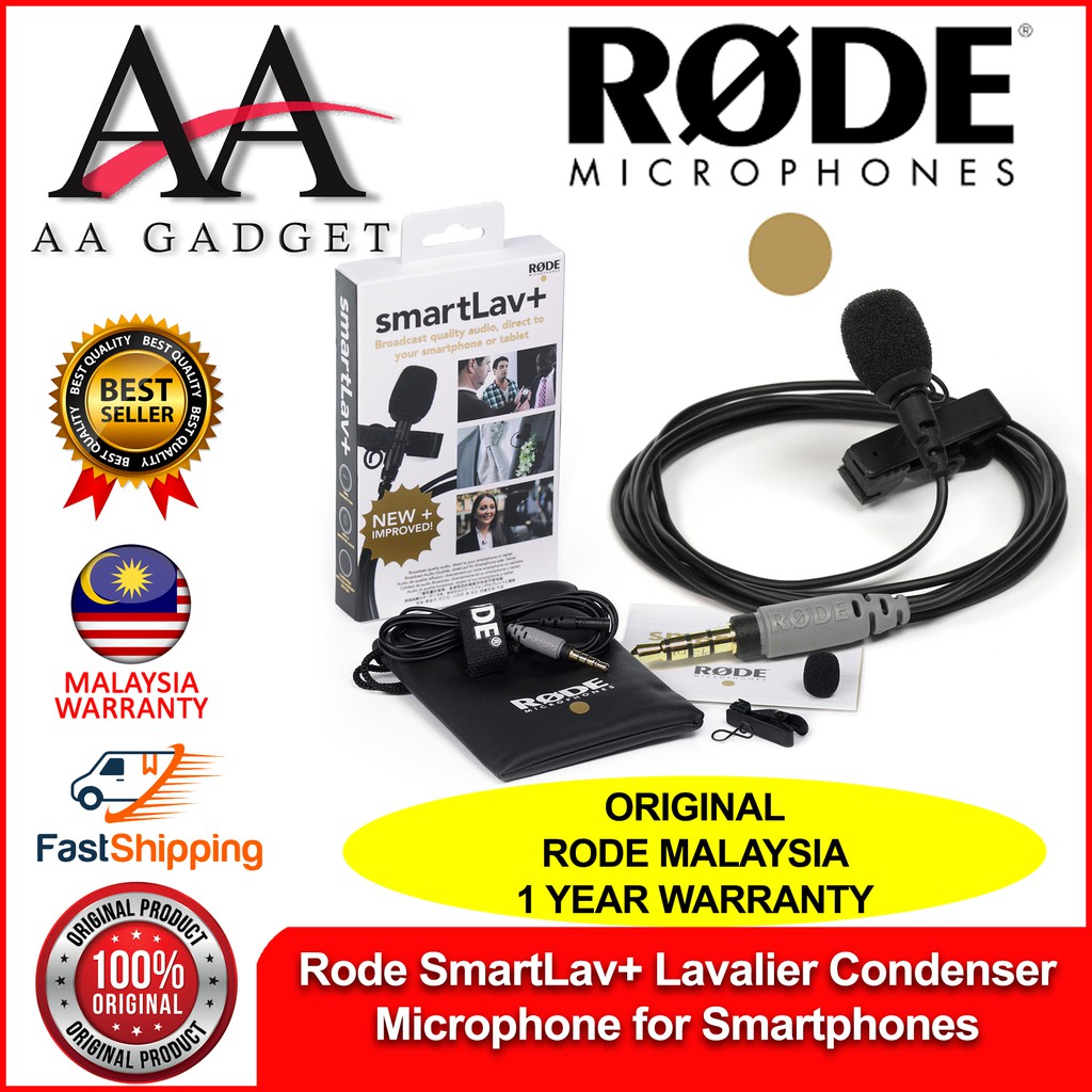 Rode SmartLav+ Lavalier Condenser Microphone for Smartphones ( SmartLav