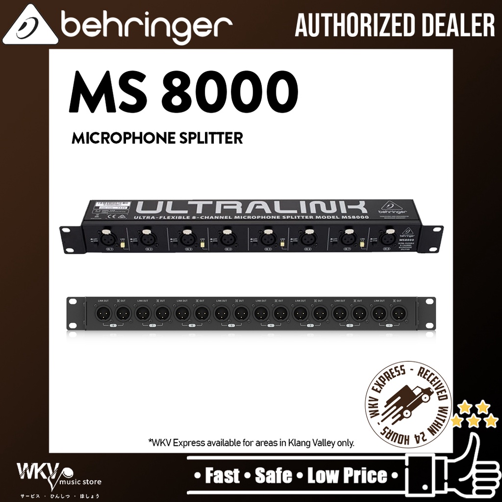 Behringer Ultralink MS8000 Microphone Splitter (MS8000 / MS 8000) Shopee Malaysia