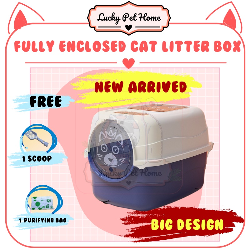 Cat Toilet Cat Litter Toilet Box Jumbo Fully Enclosed Cat Litter Box