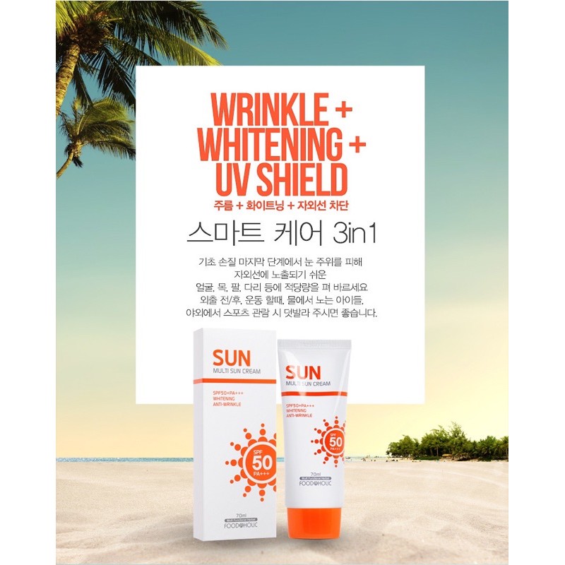 KOREA Authentic FOODAHOLIC Sunscreen Multi sun cream SPF 50+ PA