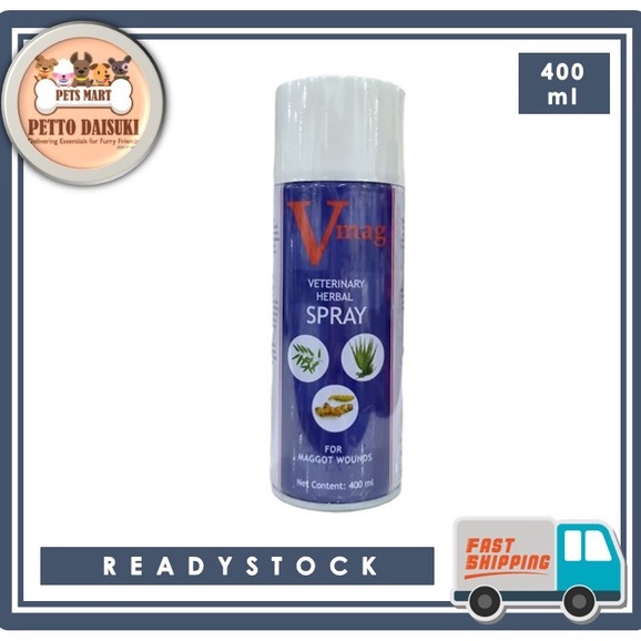 VMAG Veterinary Herbal Spray 400ml ( FOR MAGGOT WOUNDS ) Shopee Malaysia