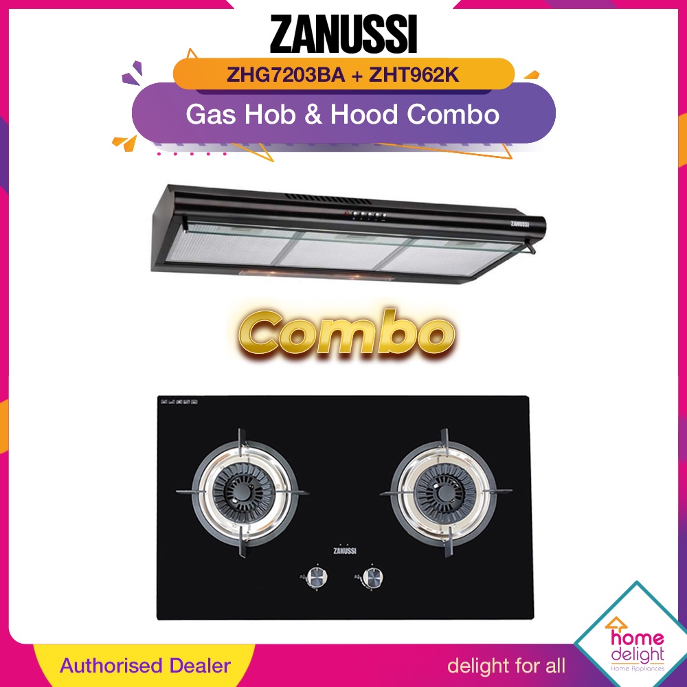 Zanussi Hob and Hood Combo [ ZHT962K & ZHG7203BA ] Shopee Malaysia