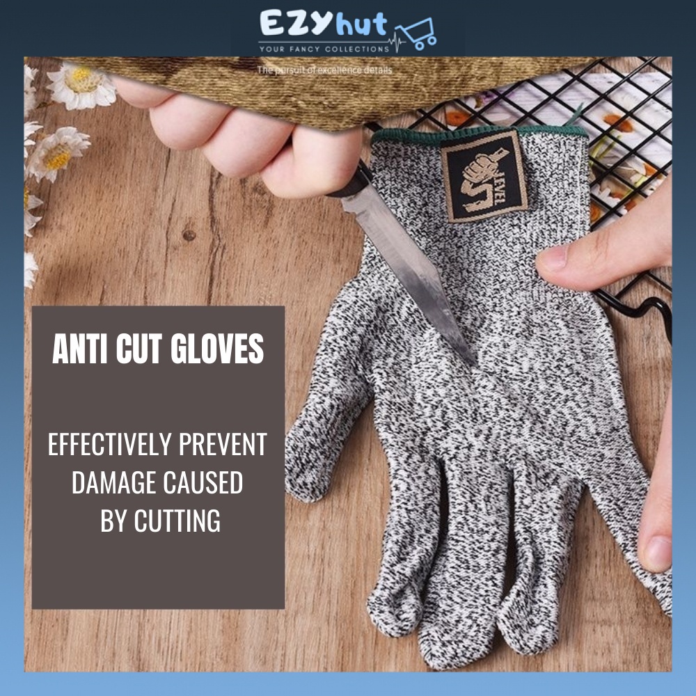 Anti Cut Gloves Safety Cut Proof Stab Resistant Stainless Steel Safety Gloves Shopee Malaysia