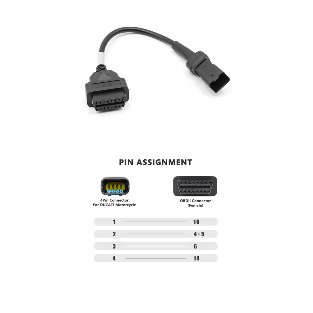 OBD2 Motorbike Motorcycle Diagnostic Cable Support for Suzuki 6PIN