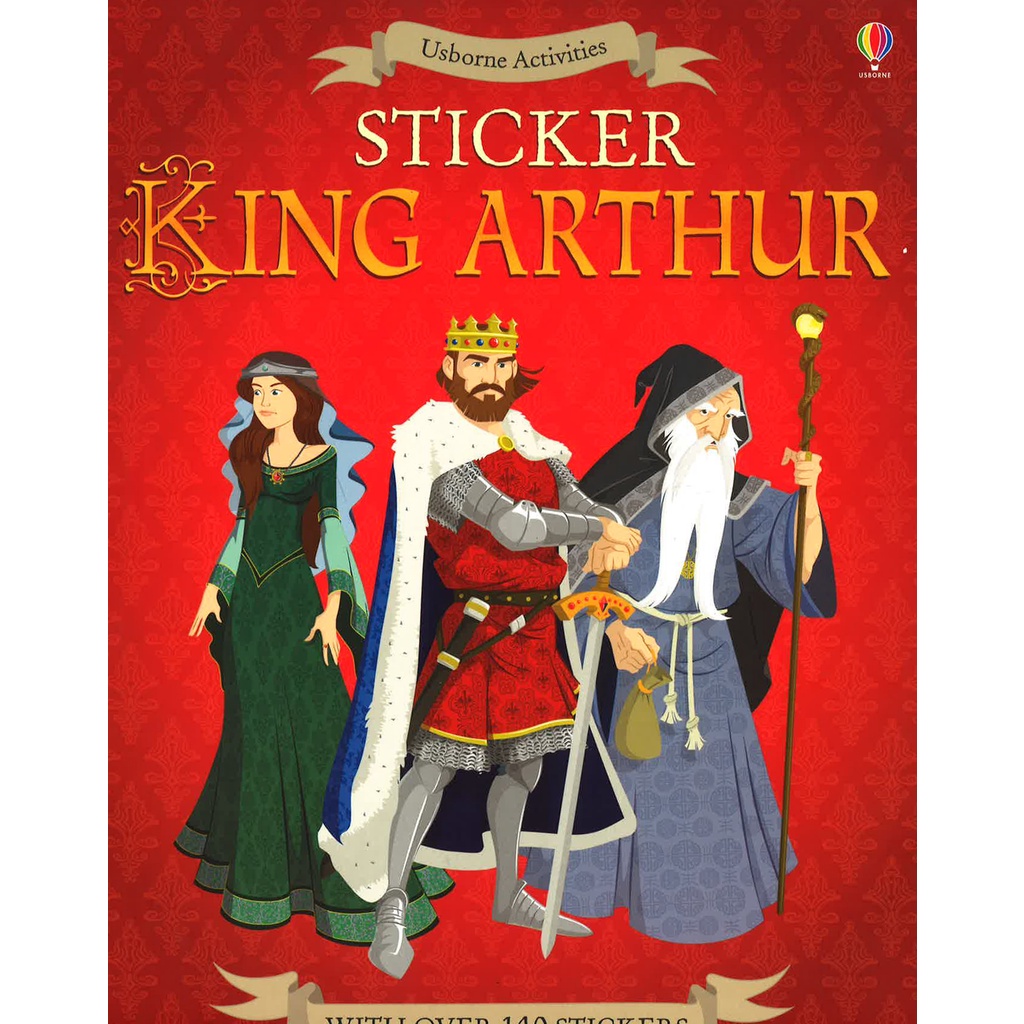 (BBW) Usborne Activities Sticker King Arthur With Over 140 Stickers