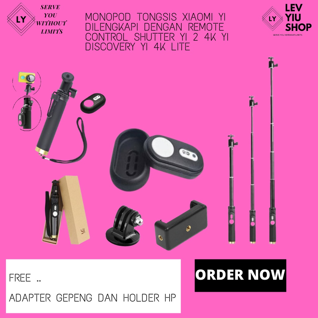 Xiaomi YI MONOPOD Equipped With REMOTE CONTROL SHUTTER YI 2k YI