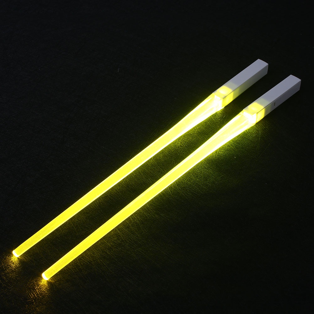 LED Lightsaber Chopsticks Reusable Light Up Chopstick Kitchen Party