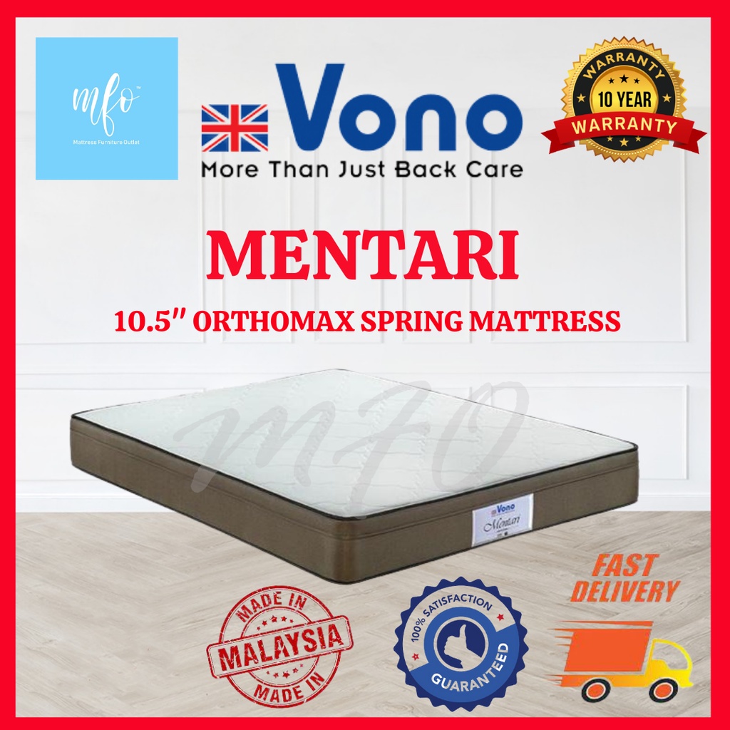 (Ready Stock)Vono Mentari Mattress OrthoMax Springing 10.5" Queen