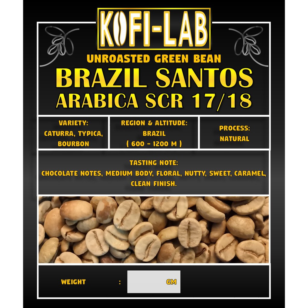 UNROASTED GREEN RAW ARABICA COFFEE BEAN Mexico Brazil Colombia