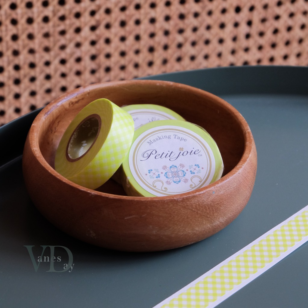 Petit Joie Washi Tape PJMT15S010 Gingham Check (Green) Shopee Malaysia