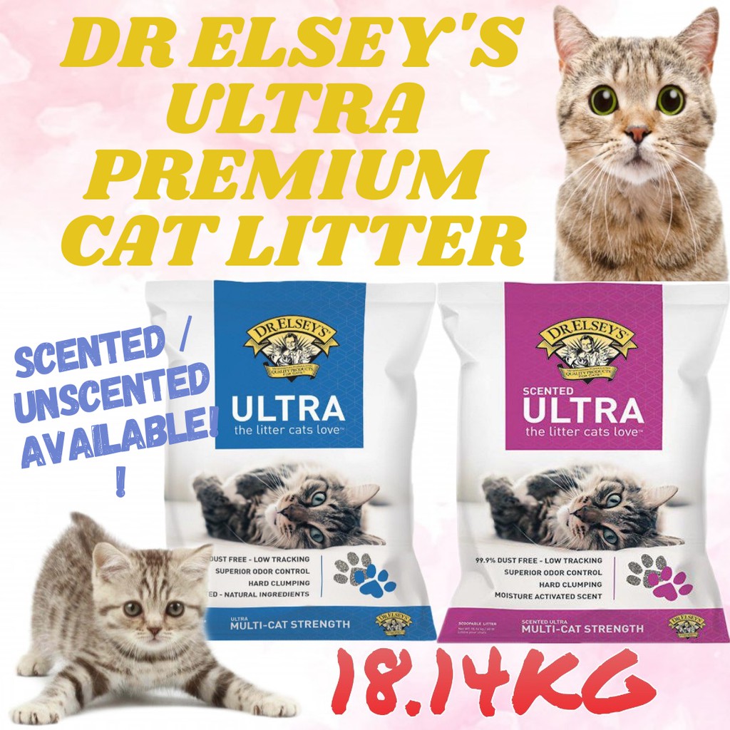 Dr Elsey's Ultra Premium Clumping Clay Scented / Unscented Cat Litter
