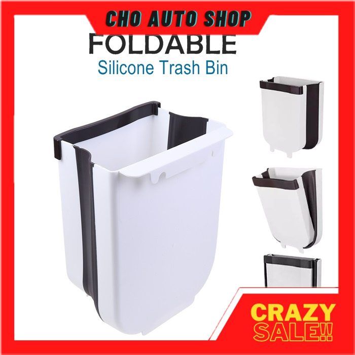 Tong Sampah Boleh Lipat Foldable Waste Bin Kitchen Door Hanging