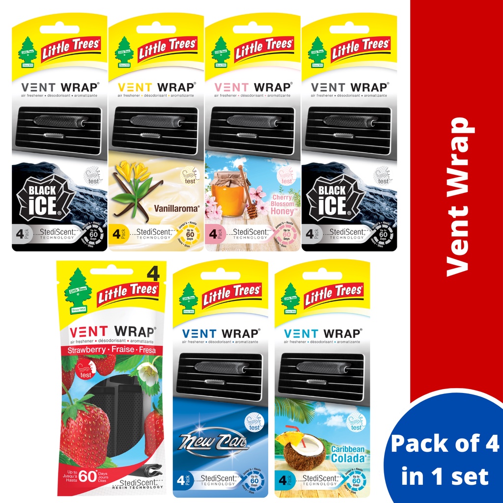 Little Trees Car Air Freshener Vent Wrap Provides LongLasting Scent
