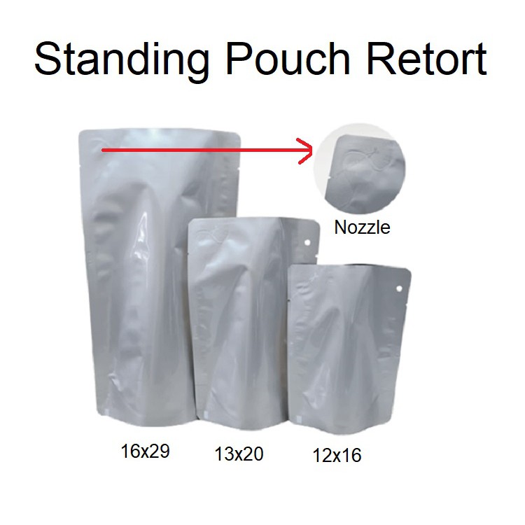 Standing Pouch Retort Aluminum 13x20 Lumos FOOD PACKAGING Can Be Boiled