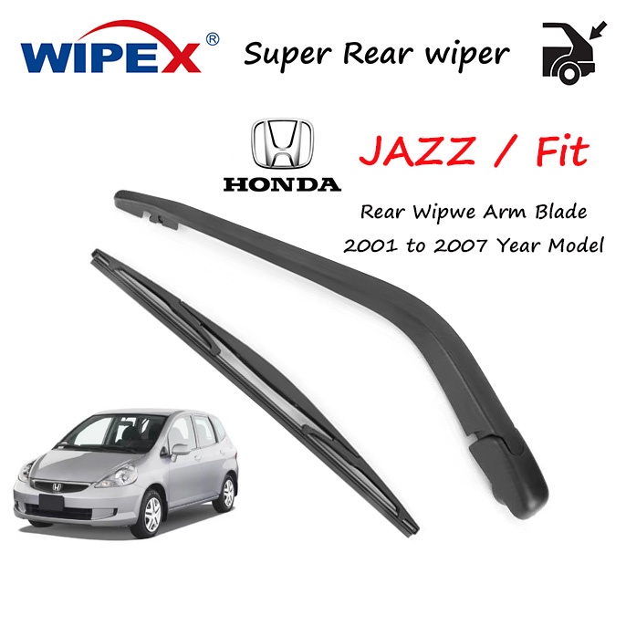 (Original) Honda JAZZ Rear Wiper ARM Blade Assembly Set for 2000 to 2007 FIT Car Back Window