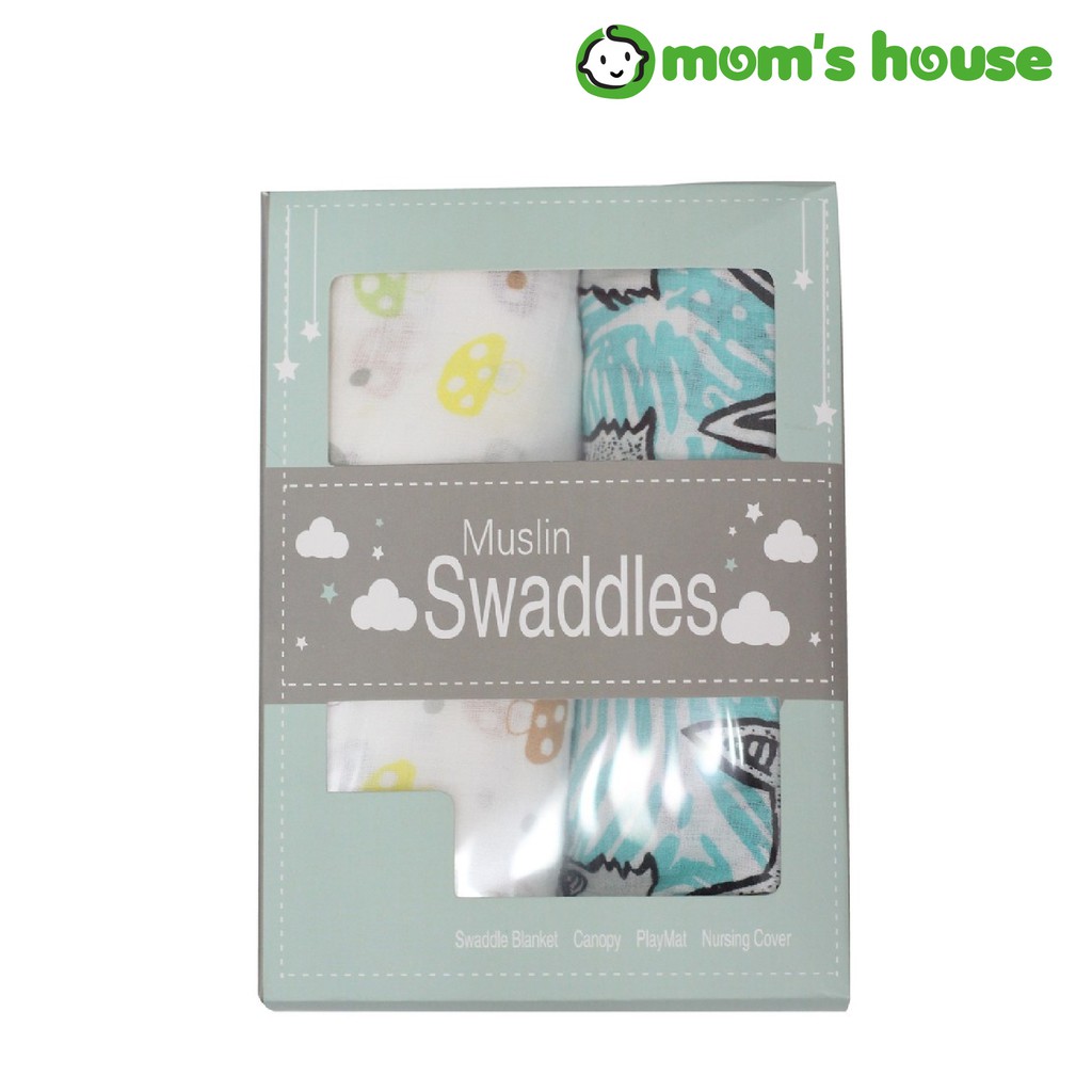 Mom's House Swaddle Muslin (2 Pcs) Shopee Malaysia