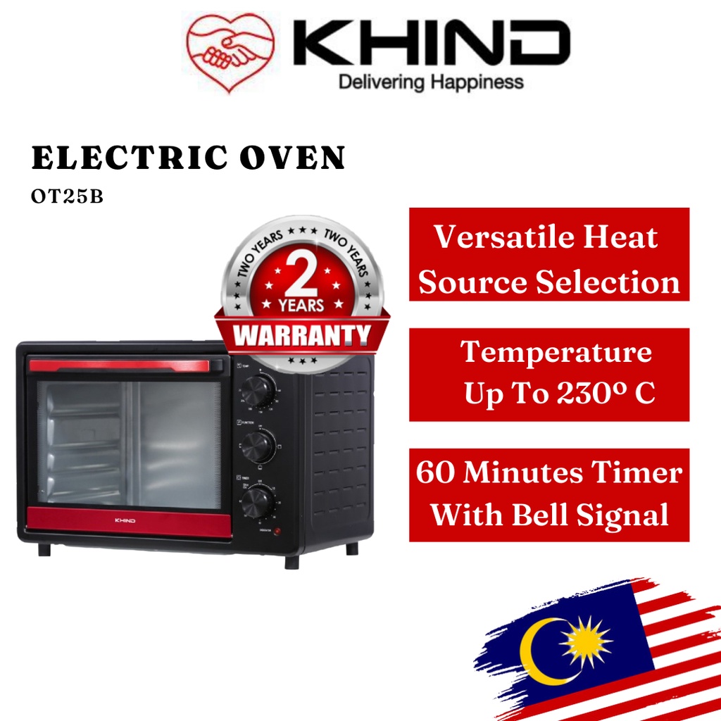 Khind Electric Oven 25L OT25B Ketuhar Elektrik Bake / Toast / Grill