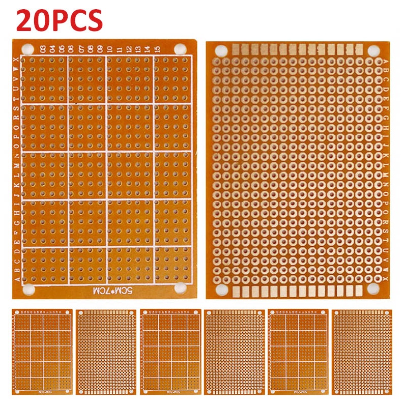 New 20pcs Copper Perfboard Paper Composite PCB Boards Universal
