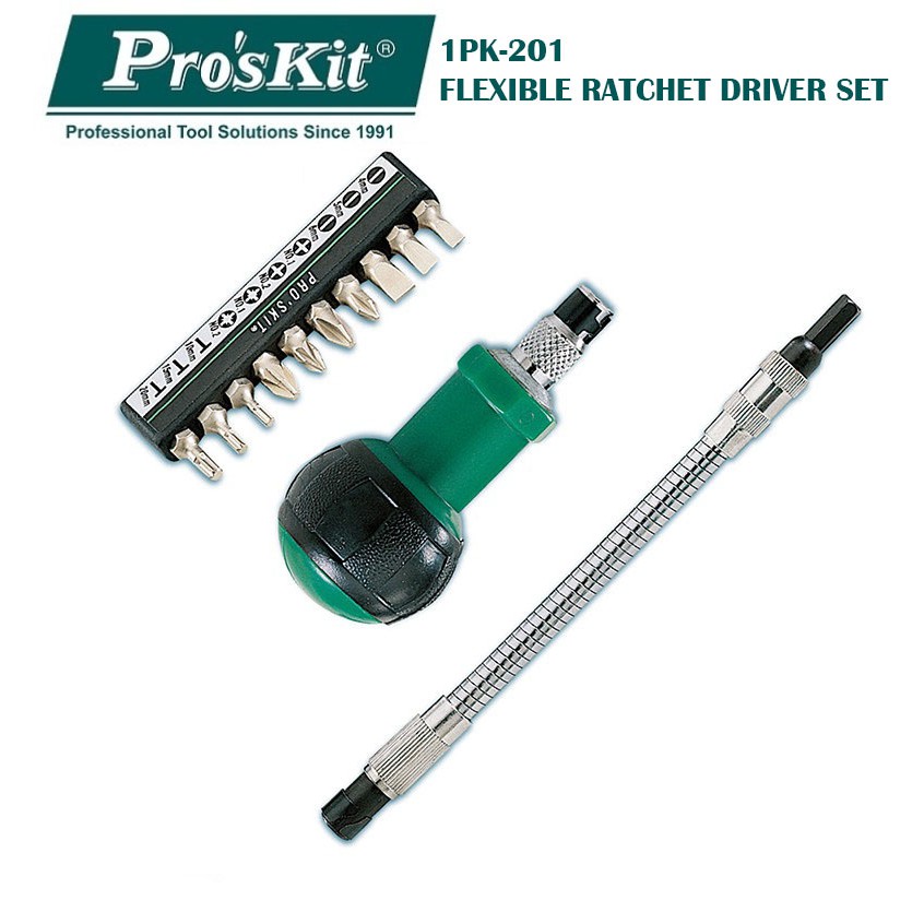 Pro'sKit 1PK201 Flexible Ratchet Driver Set (Taiwan) Shopee Malaysia