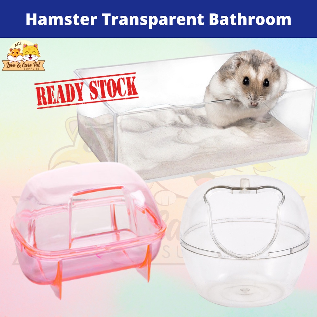 Hamster Bathtub / Hamster Plastic Transparent Shower / Toilet Small