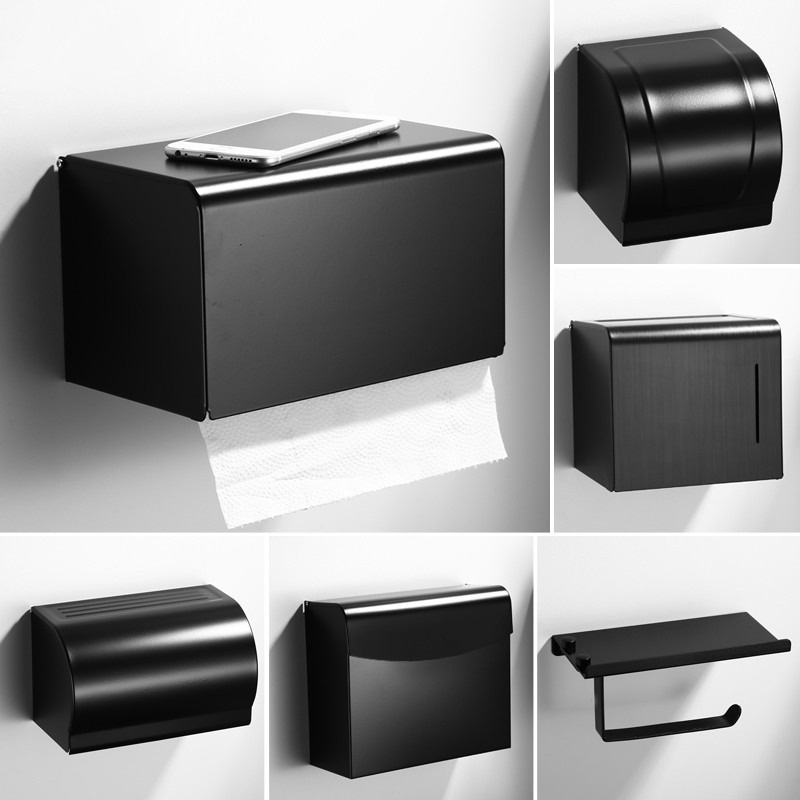 Free Punching Bathroom Rack Tissue Box/Aluminum Home Tissue Rack