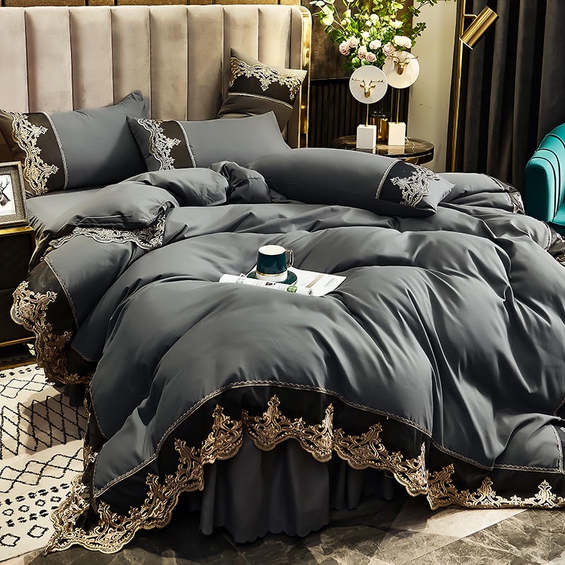 [Malaysia Stock] European Style Washed Cotton Bedsheet Set Cadar