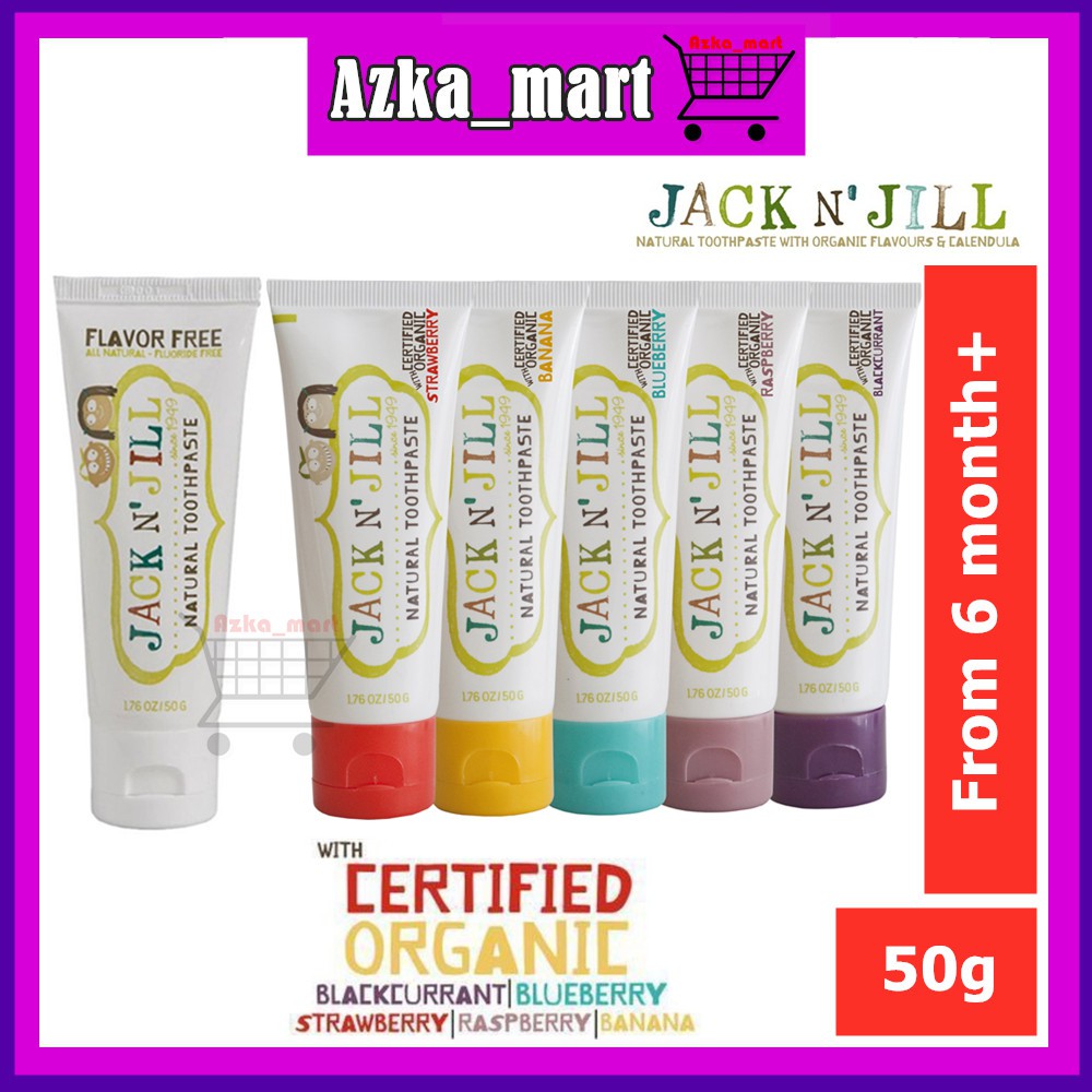 Jack N' Jill Toothpaste 16 years old 50g Baby Organic Toothpaste 200g
