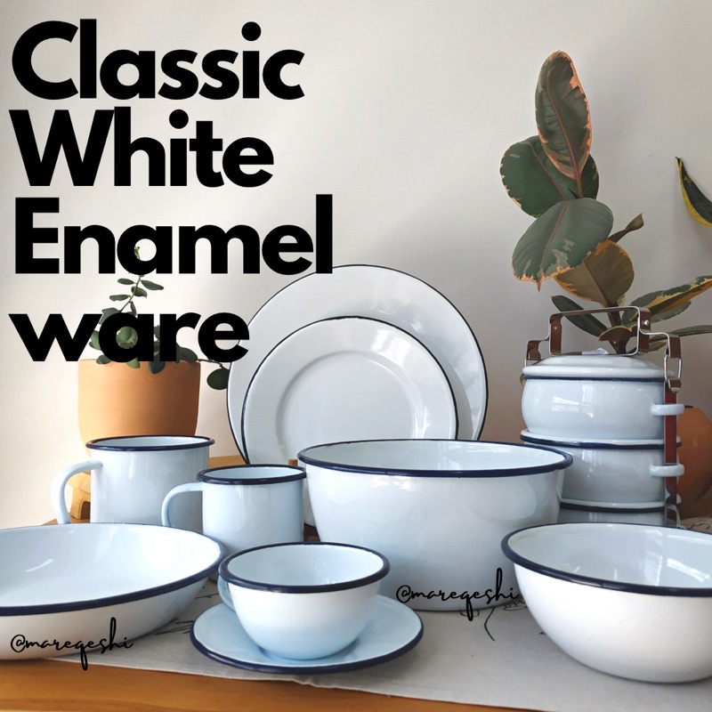 Premium Enamelware Enamel Plates, Bowl and Cups Pinggan Ayan Mangkuk